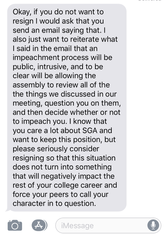 sga impeachment matter